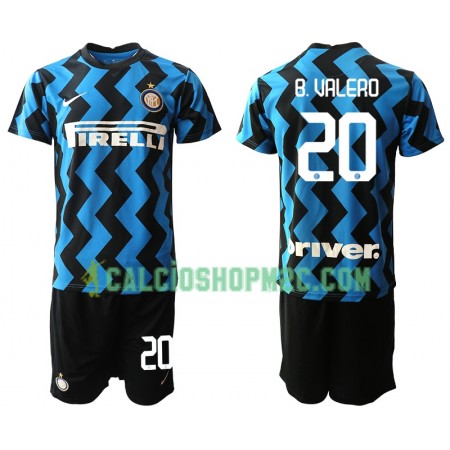 Inter Milan Borja Valero 20 Bambino Maglia Prima 2020/2021 Manica Corta (+ Pantaloncini)